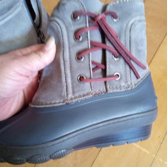 Sperry Saltwater Quarter zip wedge duck boots with lace up sides women's size 6 - Picture 7 of 9